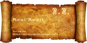 Murai Margit névjegykártya